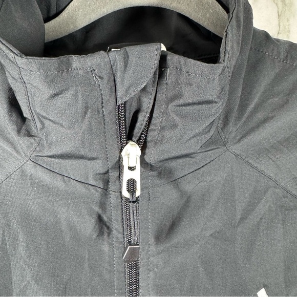 ADIDAS Jacket Womens Medium Black Full Zip Logo Long SleeveTrack Windbreaker M - Picture 7 of 7